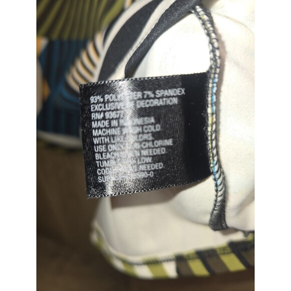 Worthington Women’s Sleeveless Peplum Top Large Multi-Color Striped Geometric... - Picture 8 of 9